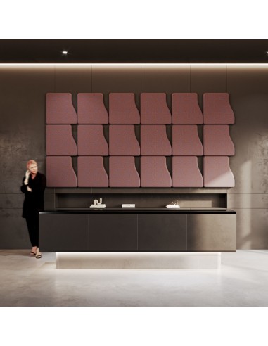 Panneaux acoustiques muraux en espace accueil design - Flos:wall