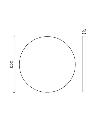 Dimensions panneau mural acoustique rond - Selva:wall