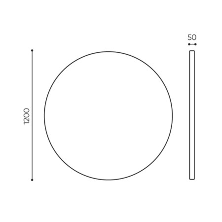 Dimensions panneau mural acoustique rond - Selva:wall