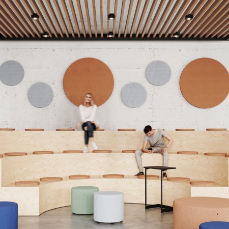 Panneaux acoustiques muraux en espace collaboratif - Selva:wall