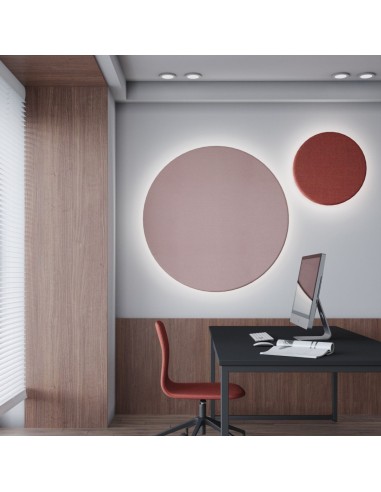 Panneaux muraux acoustiques ronds en espace bureau - Selva:wall