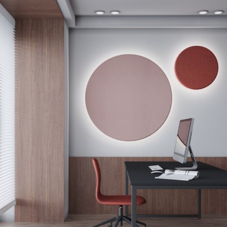 Panneaux muraux acoustiques ronds en espace bureau - Selva:wall