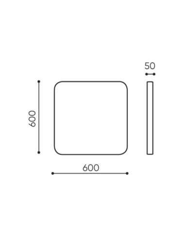 Dimensions panneau mural acoustique carré - Selva:wall