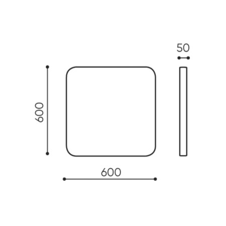 Dimensions panneau mural acoustique carré - Selva:wall