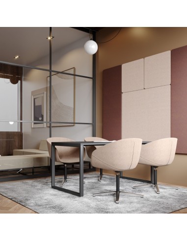 Panneaux muraux acoustiques coloris bleu et beige - Selva:wall