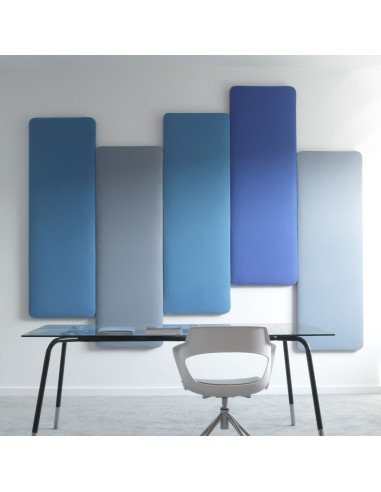 Panneaux acoustiques muraux bleus en espace bureau - Selva:wall