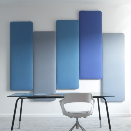 Panneaux acoustiques muraux bleus en espace bureau - Selva:wall