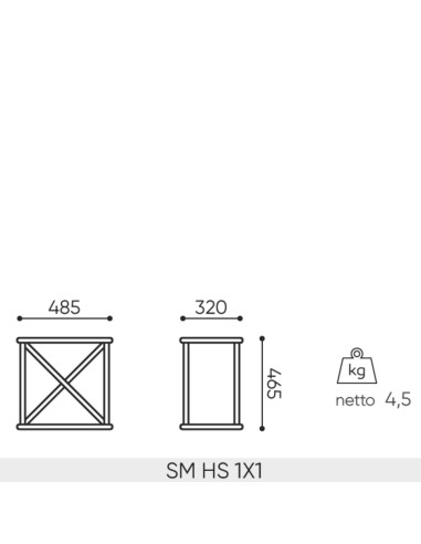 Dimensions étagère murale Saar Hang 1x1