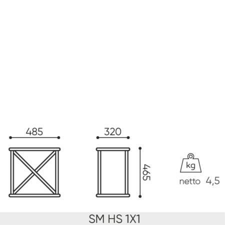Dimensions étagère murale Saar Hang 1x1