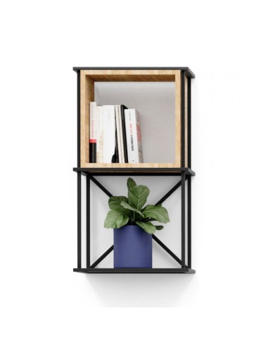 Étagère murale Saar Hang SM HS 1x2 en acier avec 2 niveaux.