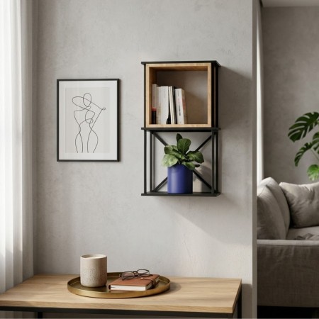 Étagère murale Saar Hang SM HS 1x2 en acier avec 2 niveaux. 2