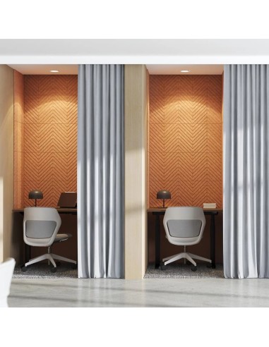 Espaces de concentration avec bureaux Q-ACTIVE et chaises OFY confortables.