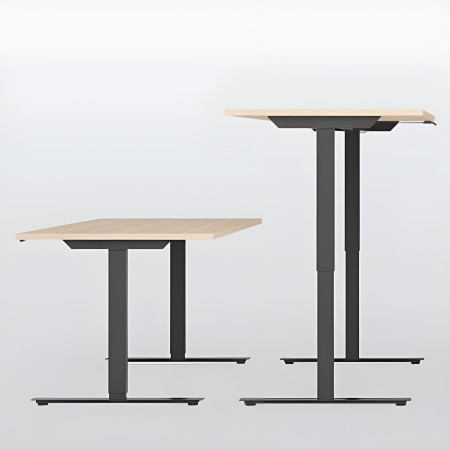Bureau assis-debout EASY  réglage électrique, anti-collision, commandes au choix.