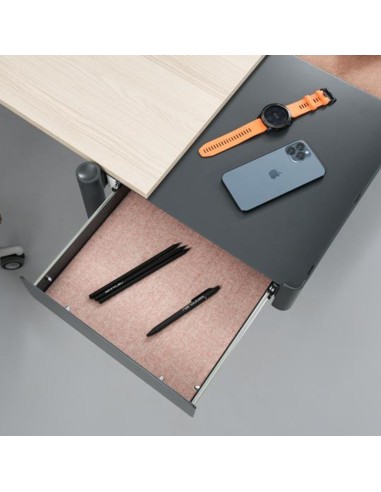Tiroir latéral du bureau modulaire Zedo pour entreprises.
