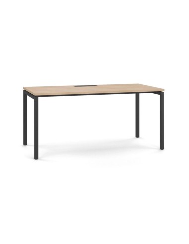 Bureau NOVA U avec piètement en U et plateau effet bois.