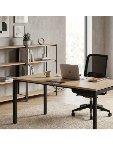 Bureau NOVA U dans un espace de travail à Lausanne, avec câbles dissimulés.