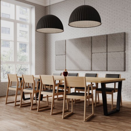 Panneau mural acoustique carré gris - Silent Block:wall 2