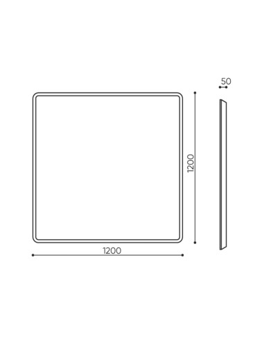 Dimensions panneau mural acoustique carré - Silent Block:wall