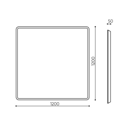 Dimensions panneau mural acoustique carré - Silent Block:wall