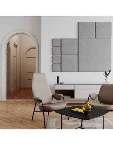 Panneaux acoustiques muraux en espace salon - Silent Block:wall
