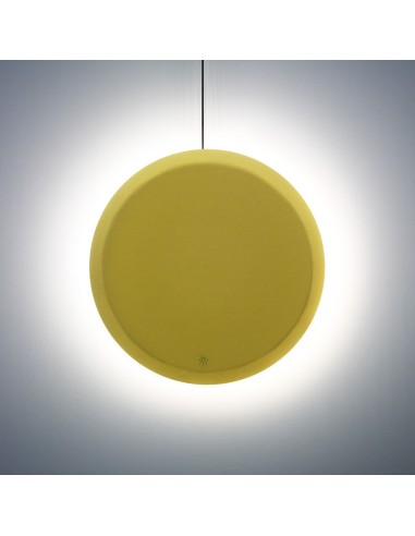 Panneau acoustique mural rond coloris jaune - Silent Block:wall