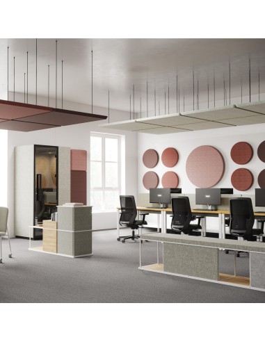 Panneaux acoustiques muraux en open space - Silent Block:wall