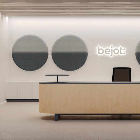 Panneaux acoustiques muraux ronds en espace accueil - Silent Block:wall