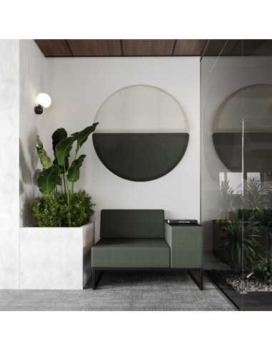 Panneaux muraux acoustiques design en espace lounge - Silent Block:wall