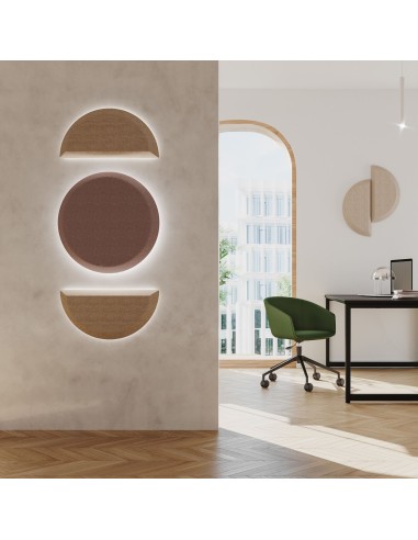Panneaux acoustiques muraux demi-ronds en espace design - Silent Block:wall