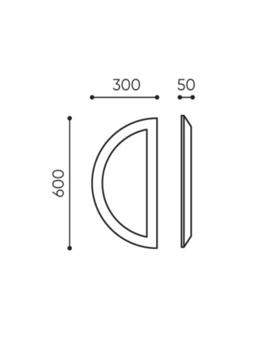Dimensions panneau mural acoustique demi-rond - Silent Block:wall