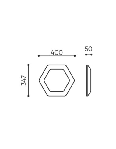 Dimensions panneau mural acoustique hexagonal - Silent Block:wall