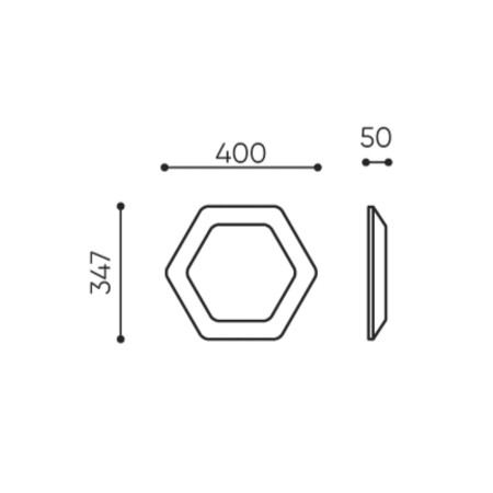 Dimensions panneau mural acoustique hexagonal - Silent Block:wall