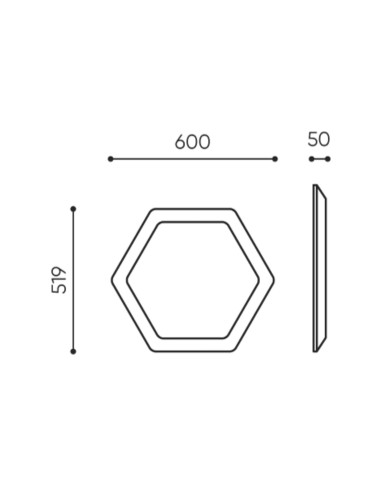 Dimensions panneau acoustique hexagonal épaisseur - Silent Block:wall