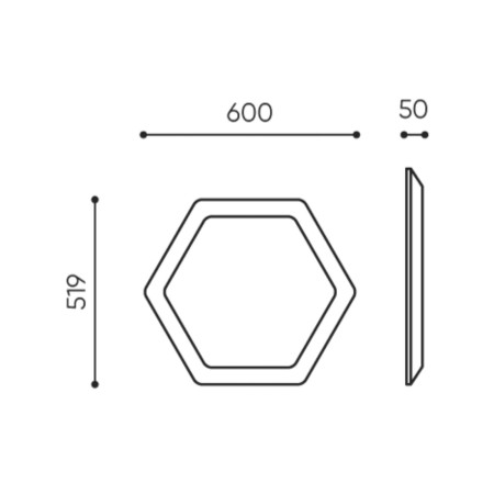 Dimensions panneau acoustique hexagonal épaisseur - Silent Block:wall