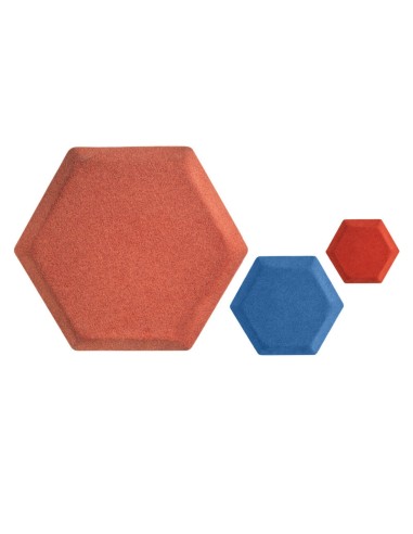 Panneaux muraux acoustiques hexagonaux coloris rouge - Silent Block:wall