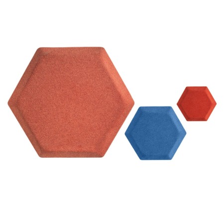 Panneaux muraux acoustiques hexagonaux coloris rouge - Silent Block:wall