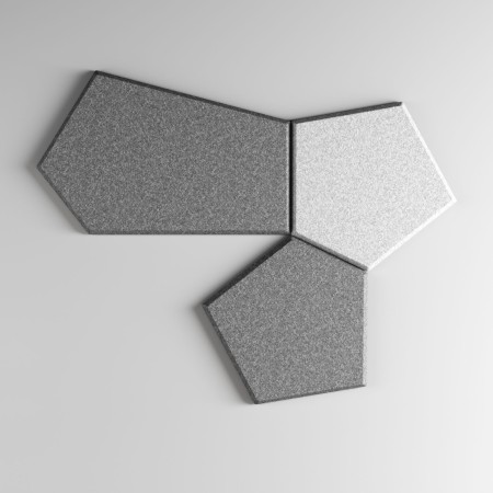Panneau acoustique mural polygonal design en tissu – Silent Block:wall