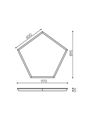 Dimensions panneau acoustique polygonal - Silent Block:wall