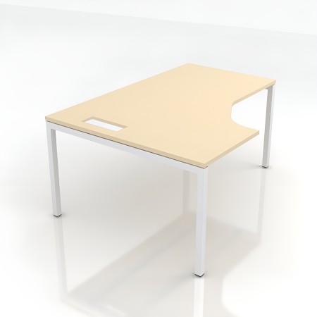 Bureau d'angle design Nova U pieds en U et passe-câbles.