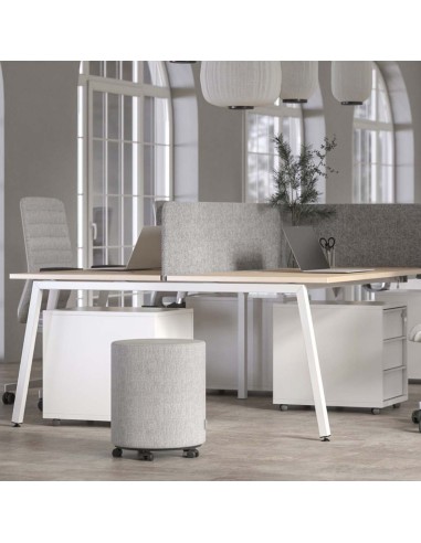 Bureaux partagés Nova A avec séparateurs dans un espace de coworking à Zurich.