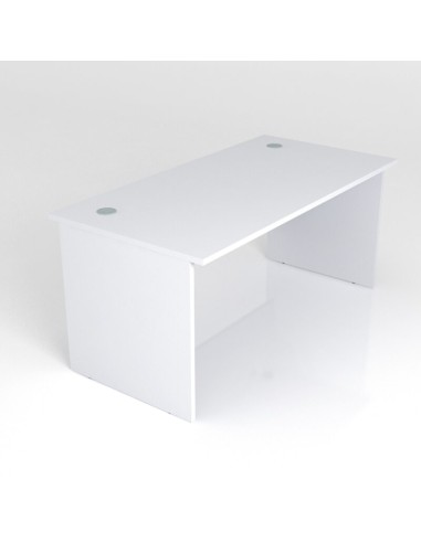 Bureau droit avec pieds panneau design Optima Plus pour espaces professionnels.