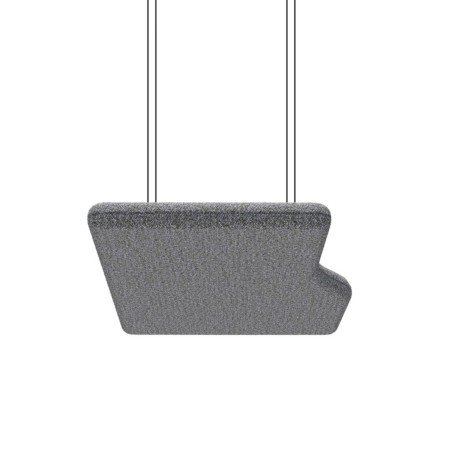 Panneau acoustique suspendu forme trapèze gris - Flos Sky