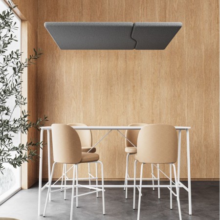 Panneau acoustique suspendu en espace restauration - Flos Sky