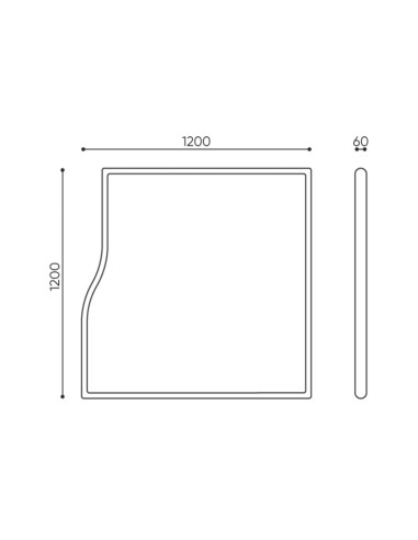 Dimensions panneau acoustique suspendu - Flos Sky