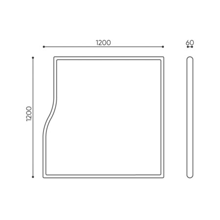 Dimensions panneau acoustique suspendu - Flos Sky