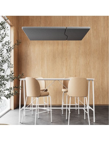 Panneau acoustique suspendu en espace restauration - Flos Sky