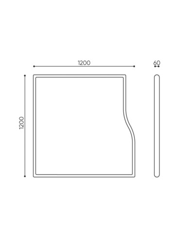 Dimensions panneau acoustique suspendu - Flos Sky