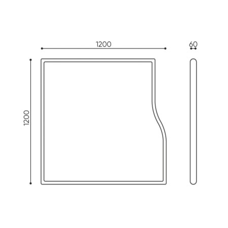 Dimensions panneau acoustique suspendu - Flos Sky