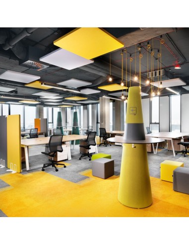 Panneaux acoustiques suspendus en environnement de travail - Selva Sky