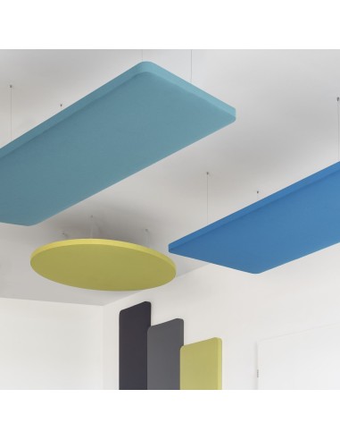 Panneaux acoustiques suspendus ronds colorés - Selva Sky